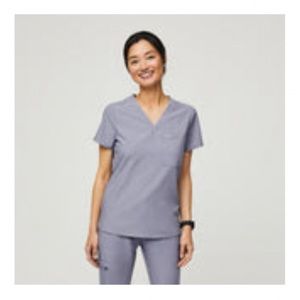Figs - Women’s Vapor Blue Space Dye Catarina One-Pocket Scrub Top